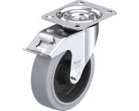 BLICKLE - Roulette pivotante à frein Ø 125mm bandage caoutchouc NR 150kg - LE-POEV 125R-FI-SG