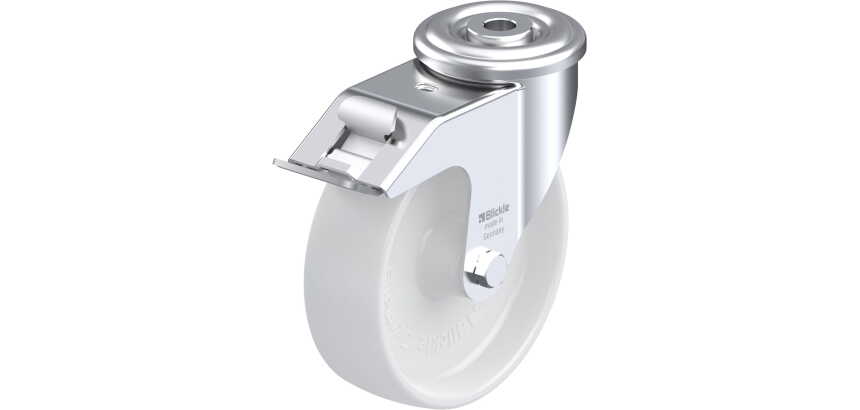 BLICKLE - Roulette pivotante à frein Ø 125mm bandage polyamide PA 6.6 150kg - LER-PO 125G-FI