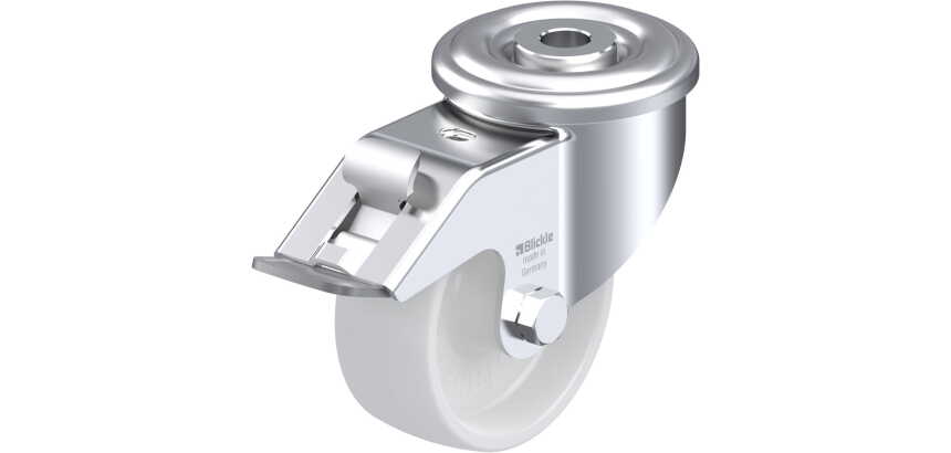 BLICKLE - Roulette pivotante à frein Ø 80mm bandage polyamide PA 6.6 150kg - LER-PO 80G-FI