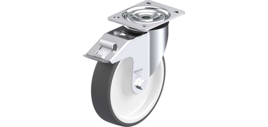 BLICKLE - Roulette pivotante à frein Ø 200mm bandage polyuréthane TPU 400kg - L-POTH 200R-FI