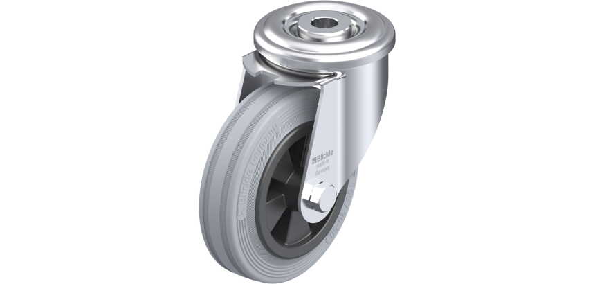 BLICKLE - Roulette pivotante Ø 100mm bandage caoutchouc SBR 70kg - LER-VPP 100G-SG