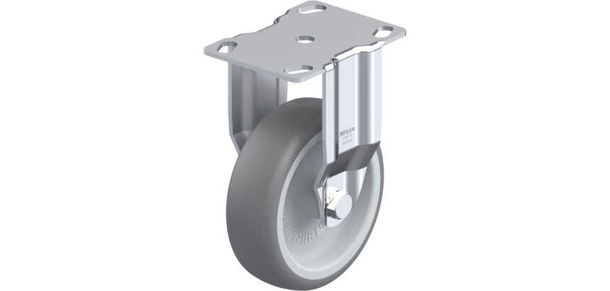 BLICKLE - Roulette fixe Ø 100mm bandage caoutchouc TPE 110kg - BKPA-TPA 101G