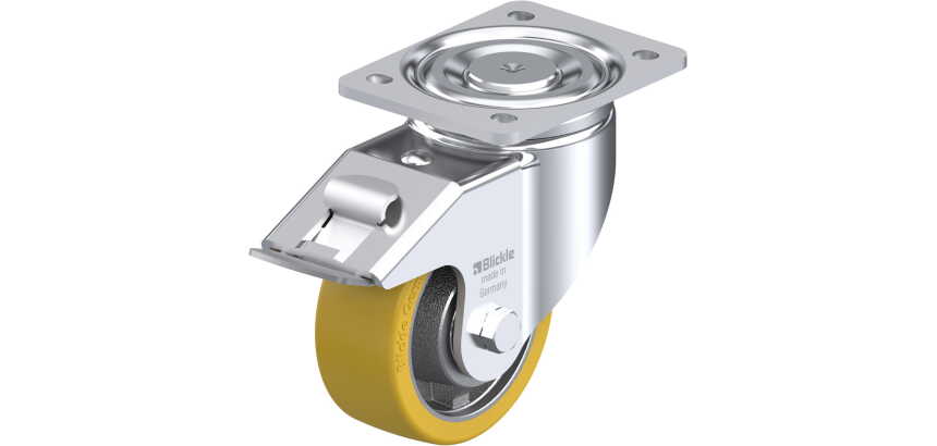 BLICKLE - Roulette pivotante à frein Ø 125mm bandage polyuréthane PU 700kg - LH-GTH 127K-FI