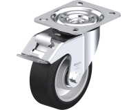 BLICKLE - Roulette pivotante à frein Ø 100mm bandage caoutchouc NR 200kg - L-ALEV 100K-FI