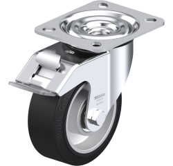 BLICKLE - Roulette pivotante à frein Ø 100mm bandage caoutchouc NR 200kg - L-ALEV 100K-FI