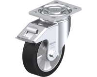 BLICKLE - Roulette pivotante à frein Ø 160mm bandage caoutchouc NR 400kg - LH-ALEV 160K-FI