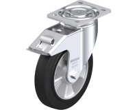 BLICKLE - Roulette pivotante à frein Ø 200mm bandage caoutchouc NR 500kg - LH-ALEV 200K-FI