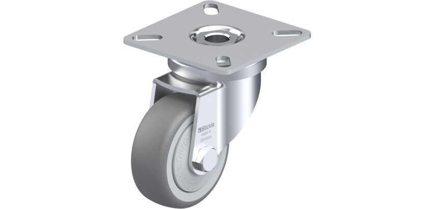 BLICKLE - Roulette pivotante Ø 50mm bandage caoutchouc TPE 50kg - LPA-TPA 50KF