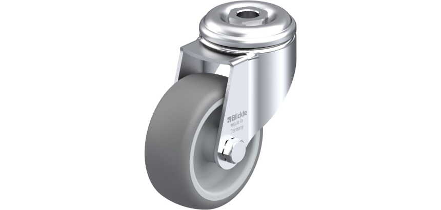 BLICKLE - Roulette pivotante Ø 80mm bandage caoutchouc TPE 100kg - LKRA-TPA 80G