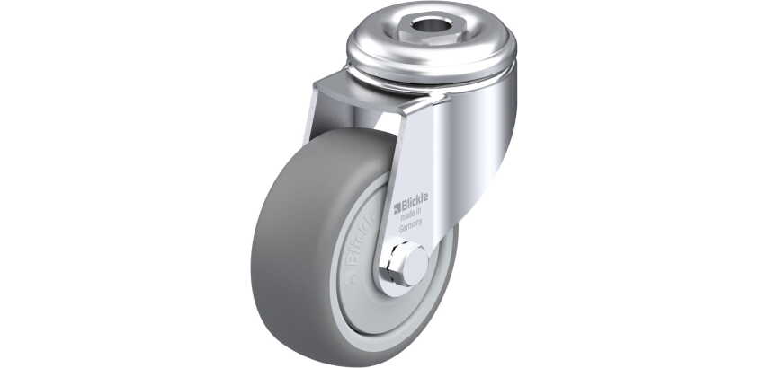 BLICKLE - Roulette pivotante Ø 80mm bandage caoutchouc TPE 100kg - LKRA-TPA 80KF