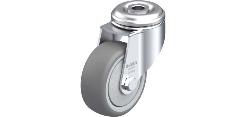 BLICKLE - Roulette pivotante Ø 80mm bandage caoutchouc TPE 100kg - LKRA-TPA 80KF