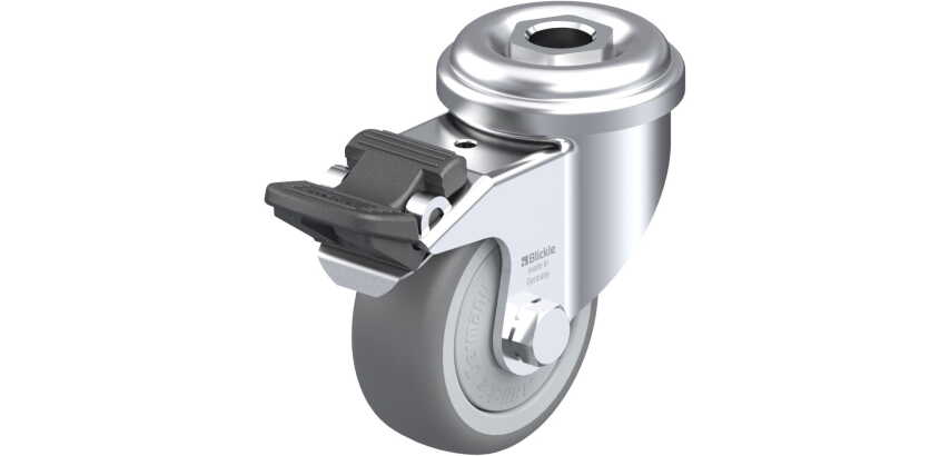 BLICKLE - Roulette pivotante à frein Ø 50mm bandage caoutchouc TPE 50kg - LRA-TPA 50KF-FI