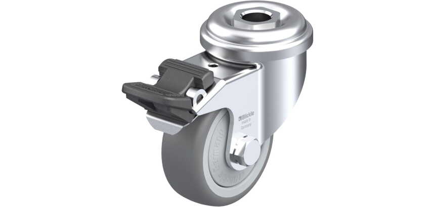 BLICKLE - Roulette pivotante à frein Ø 50mm bandage caoutchouc TPE 50kg - LRA-TPA 50KF-FI