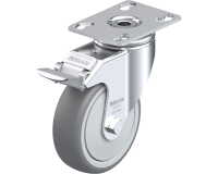 BLICKLE - Roulette pivotante à frein Ø 100mm bandage caoutchouc TPE 110kg - LKPA-TPA 101KF-FI
