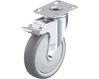 BLICKLE - Roulette pivotante à frein Ø 125mm bandage caoutchouc TPE 120kg - LKPA-TPA 126KF-FI