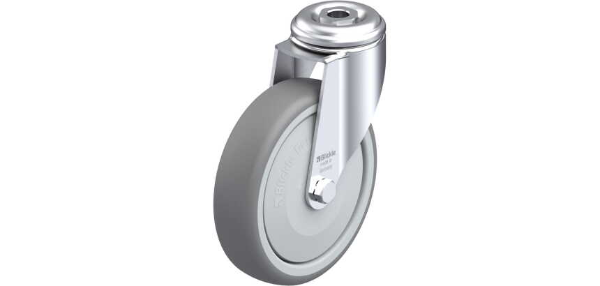 BLICKLE - Roulette pivotante Ø 125mm bandage caoutchouc TPE 120kg - LKRA-TPA 126KF