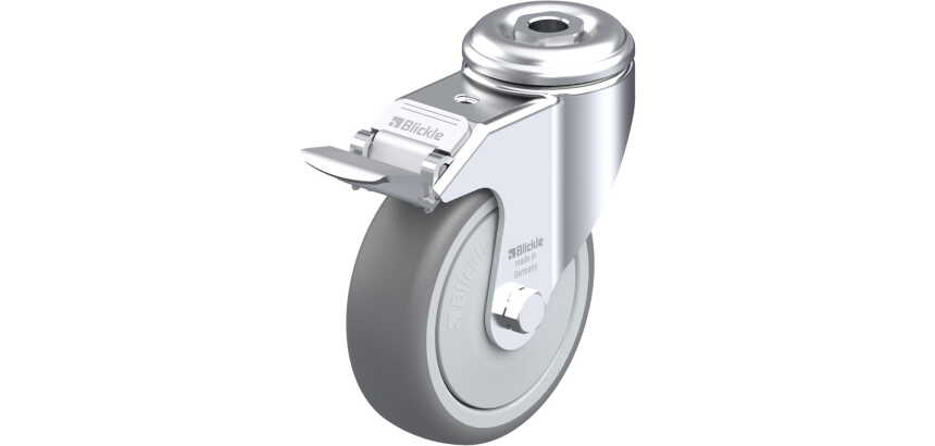 BLICKLE - Roulette pivotante à frein Ø 100mm bandage caoutchouc TPE 110kg - LKRA-TPA 101KF-FI