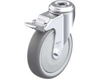 BLICKLE - Roulette pivotante à frein Ø 125mm bandage caoutchouc TPE 120kg - LKRA-TPA 126KF-FI