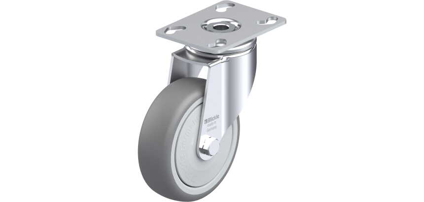 BLICKLE - Roulette pivotante Ø 100mm bandage caoutchouc TPE 110kg - LKPA-TPA 101KF