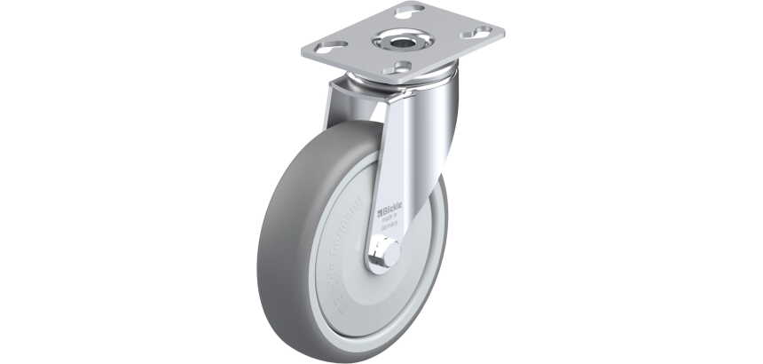 BLICKLE - Roulette pivotante Ø 125mm bandage caoutchouc TPE 120kg - LKPA-TPA 126KF