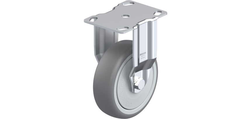 BLICKLE - Roulette fixe Ø 100mm bandage caoutchouc TPE 110kg - BKPA-TPA 101KF