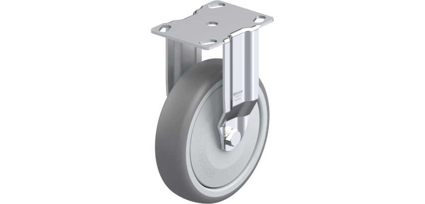 BLICKLE - Roulette fixe Ø 125mm bandage caoutchouc TPE 120kg - BKPA-TPA 126KF