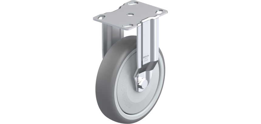 BLICKLE - Roulette fixe Ø 125mm bandage caoutchouc TPE 120kg - BKPA-TPA 126KF