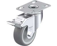 BLICKLE - Roulette pivotante à frein Ø 80mm bandage caoutchouc TPE 100kg - LKPA-TPA 80G-FI