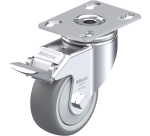 BLICKLE - Roulette pivotante à frein Ø 80mm bandage caoutchouc TPE 100kg - LKPA-TPA 80KF-FI