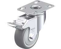 BLICKLE - Roulette pivotante à frein Ø 80mm bandage caoutchouc TPE 100kg - LKPA-TPA 80KF-FI