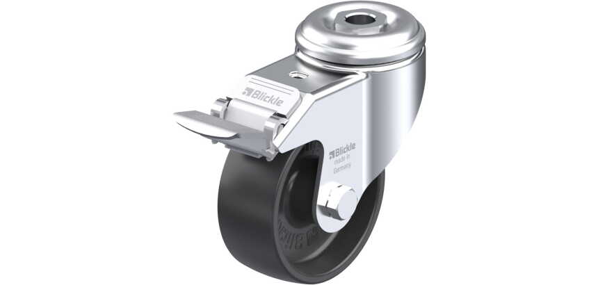 BLICKLE - Roulette pivotante à frein Ø 80mm bandage polyamide PA 6.6 120kg - LKRA-POA 80G-FI