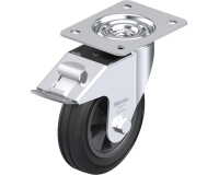BLICKLE - Roulette pivotante à frein Ø 150mm bandage caoutchouc SBR 135kg - LE-VPP 150G-FI