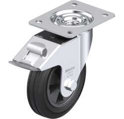BLICKLE - Roulette pivotante à frein Ø 150mm bandage caoutchouc SBR 135kg - LE-VPP 150G-FI