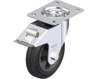BLICKLE - Roulette pivotante à frein Ø 150mm bandage caoutchouc SBR 135kg - LE-VPP 150R-FI