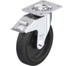 BLICKLE - Roulette pivotante à frein Ø 200mm bandage caoutchouc NR 300kg - LE-POEV 200R-FI