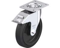 BLICKLE - Roulette pivotante à frein Ø 200mm bandage caoutchouc NR 300kg - LE-POEV 200R-FI