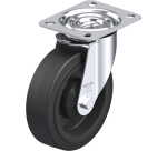 BLICKLE - Roulette pivotante Ø 125mm bandage caoutchouc NR 150kg - LE-POEV 125KA