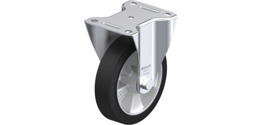 BLICKLE - Roulette fixe Ø 160mm bandage caoutchouc NR 300kg - B-ALEV 161K