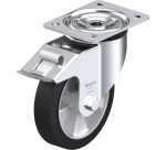 BLICKLE - Roulette pivotante à frein Ø 160mm bandage caoutchouc NR 300kg - L-ALEV 161K-FI