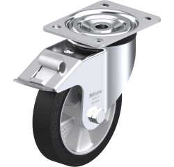 BLICKLE - Roulette pivotante à frein Ø 160mm bandage caoutchouc NR 300kg - L-ALEV 161K-FI