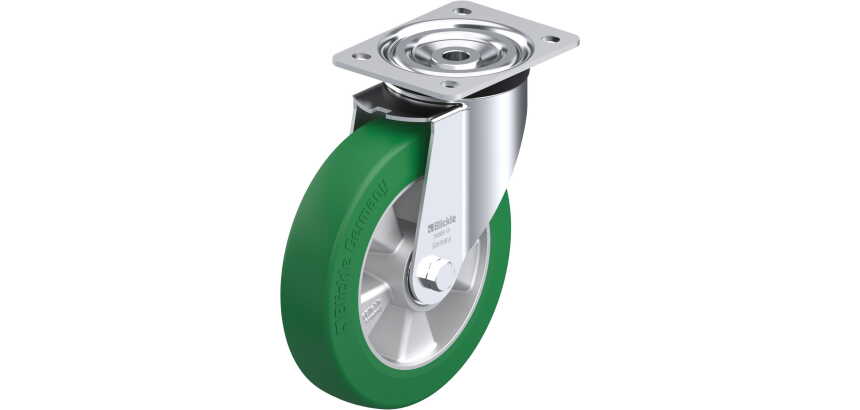 BLICKLE - Roulette pivotante Ø 200mm bandage polyuréthane PU 400kg - L-ALST 200K