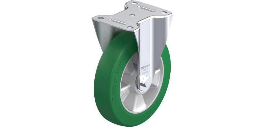 BLICKLE - Roulette fixe Ø 200mm bandage polyuréthane PU 400kg - B-ALST 200K