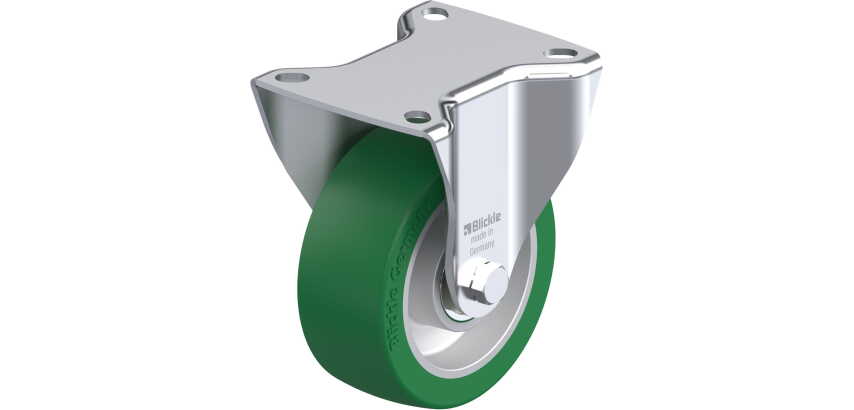 BLICKLE - Roulette fixe Ø 100mm bandage polyuréthane PU 250kg - B-ALST 100K