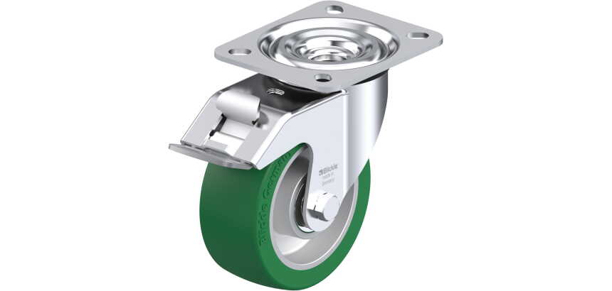 BLICKLE - Roulette pivotante à frein Ø 100mm bandage polyuréthane PU 250kg - L-ALST 100K-FI