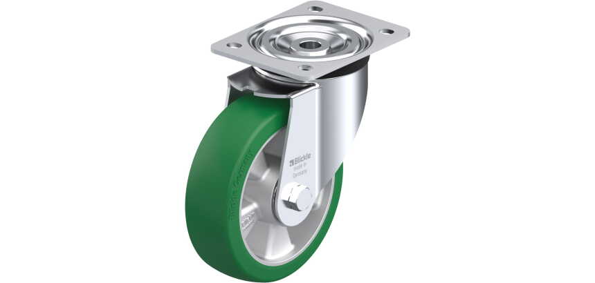 BLICKLE - Roulette pivotante Ø 160mm bandage polyuréthane PU 400kg - L-ALST 160K