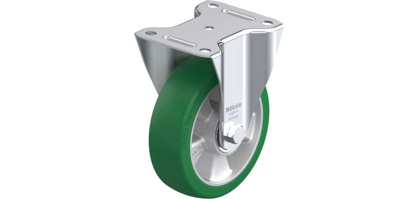 BLICKLE - Roulette fixe Ø 160mm bandage polyuréthane PU 400kg - B-ALST 160K