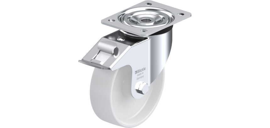 BLICKLE - Roulette pivotante à frein Ø 160mm bandage polyamide PA 6.6 400kg - L-PO 160G-FI