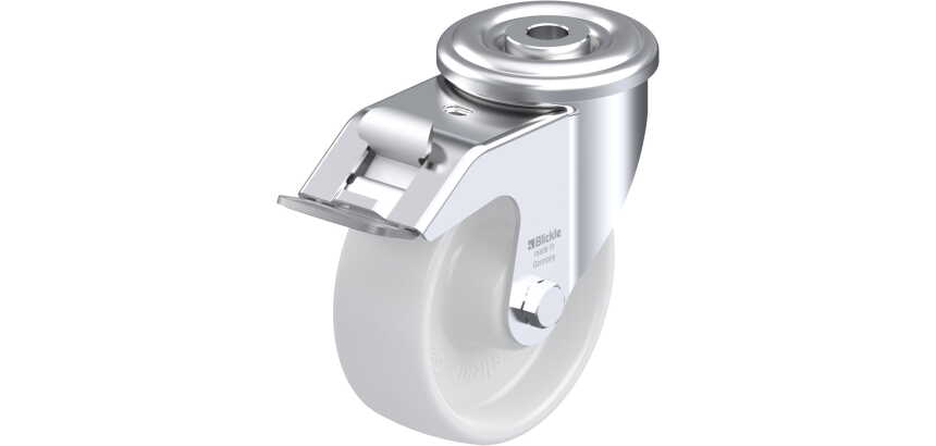 BLICKLE - Roulette pivotante à frein Ø 100mm bandage polyamide PA 6.6 150kg - LER-PO 100R-FI