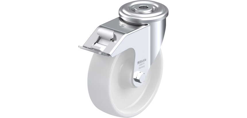 BLICKLE - Roulette pivotante à frein Ø 125mm bandage polyamide PA 6.6 150kg - LER-PO 125R-FI