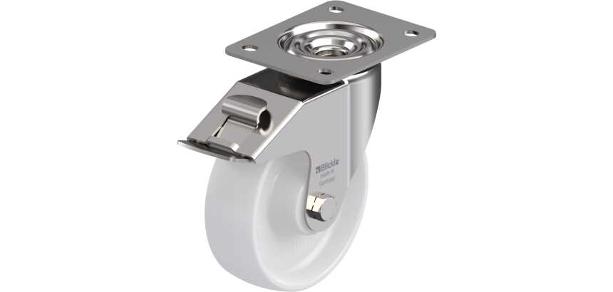 BLICKLE - Roulette pivotante à frein Ø 150mm bandage polyamide PA 6.6 300kg - LEX-PO 150XR-FI